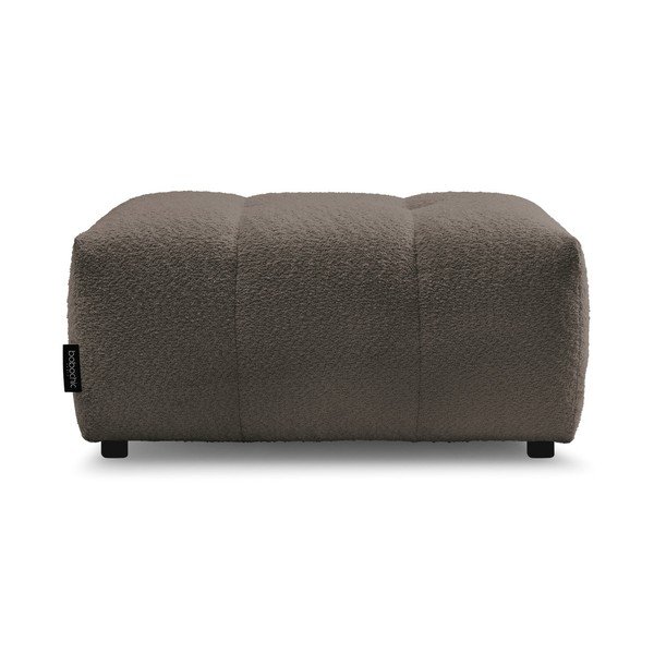 Brązowy podnóżek z materiału bouclé Roxelane – Bobochic Paris