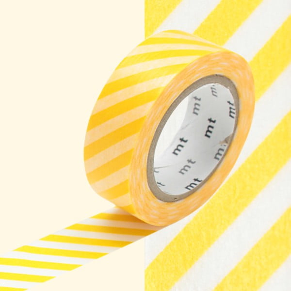 Taśma dekoracyjna washi Stripe Yellow