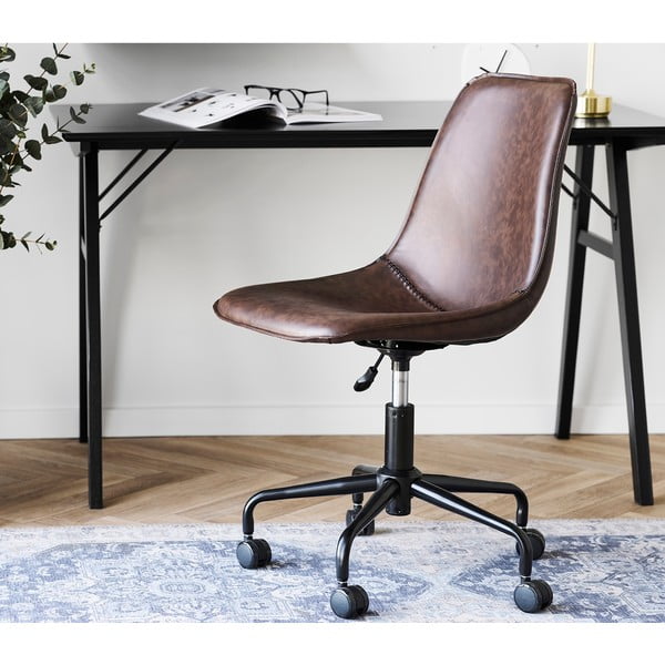 Ciemnobrązowe krzesło biurowe Monaco – House Nordic-image-1
