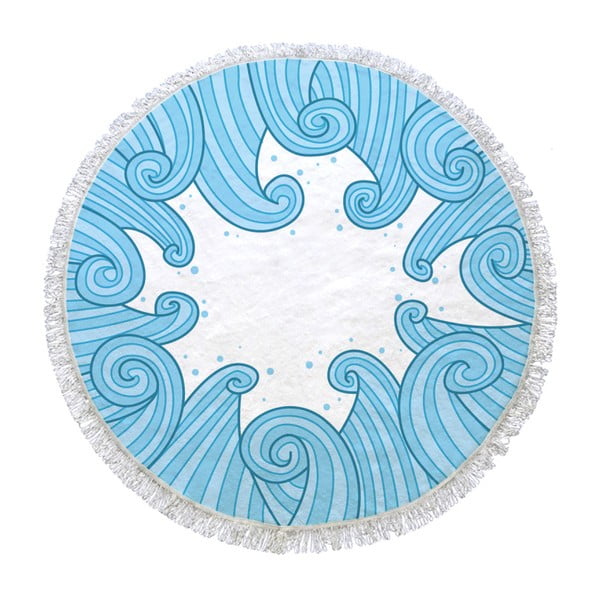 Okrągły ręcznik Circle Wave, ⌀ 150 cm