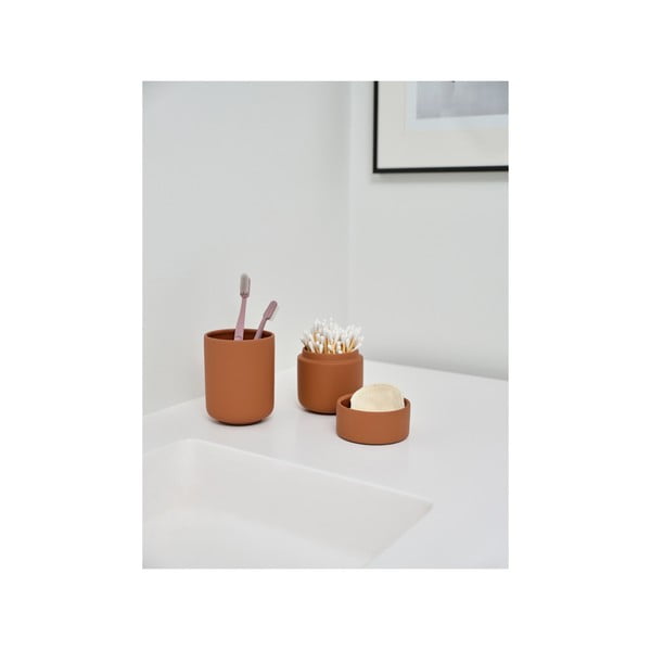 Pomarańczowy kamionkowy kubek na szczoteczki do zębów Ume – Zone-image-3