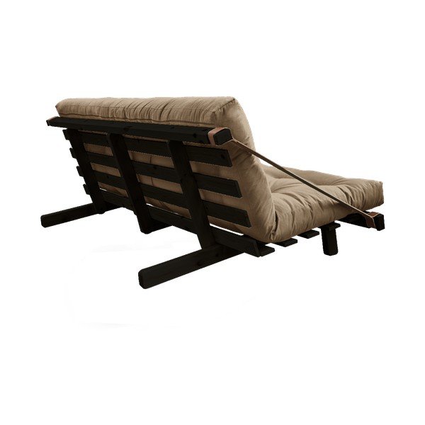 Sofa rozkładana z brązowym obiciem Karup Design Jump Black/Mocca-image-3