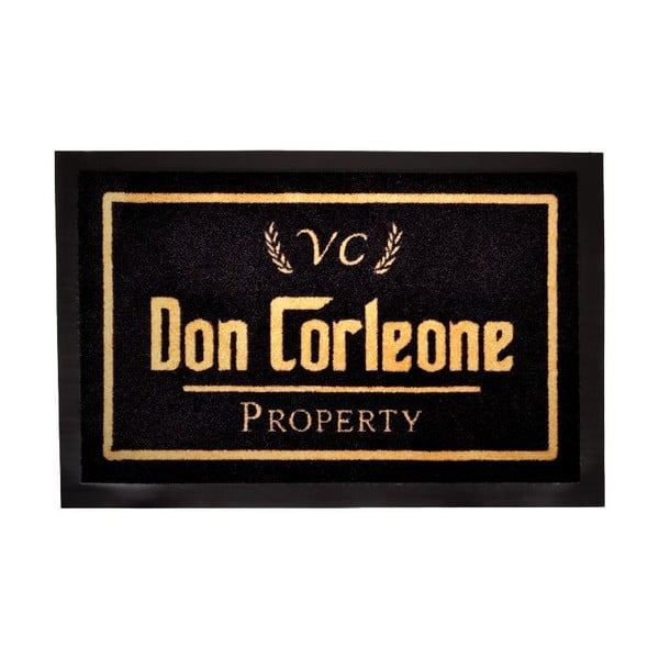 Czarna wycieraczka Hanse Home Don Corleone, 40x60 cm