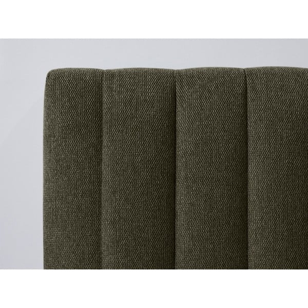 Ciemnozielono-naturalne łóżko dwuosobowe ze stelażem 180x200 cm Oceane – Bobochic Paris-image-4