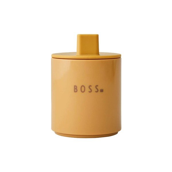 Musztardowy kubek dla dzieci Design Letters Mini Boss-image-1