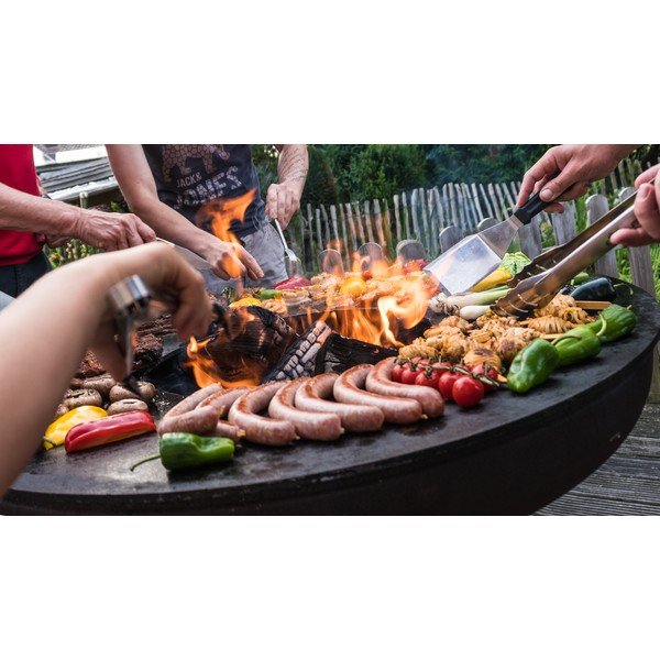 Brązowy grill zewnętrzny na węgiel Remundi Nero S, ø 62 cm-image-4