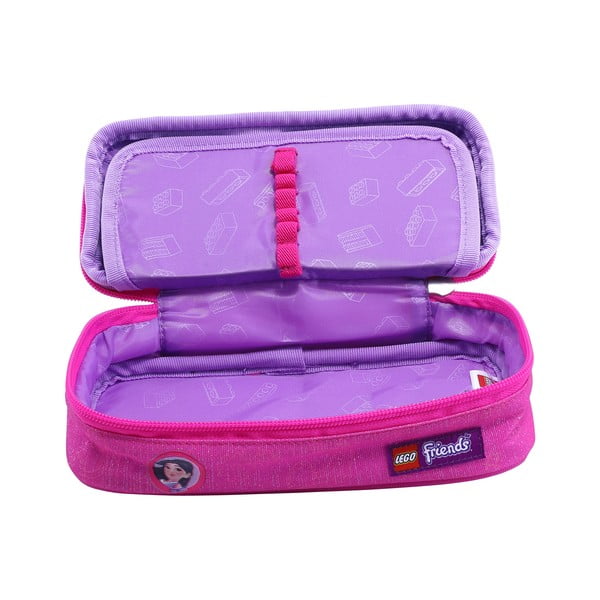 Różowy kwadratowy piórnik LEGO® Friends and Chico 3D-image-4
