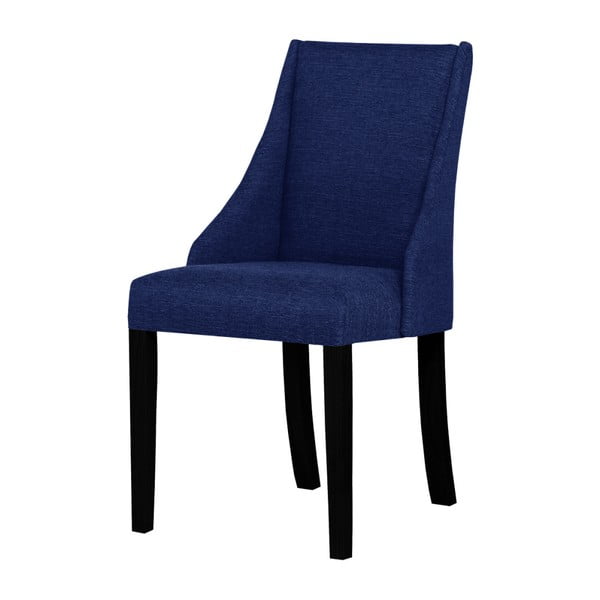 Niebieskie krzesło z czarnymi nogami Ted Lapidus Maison Absolu