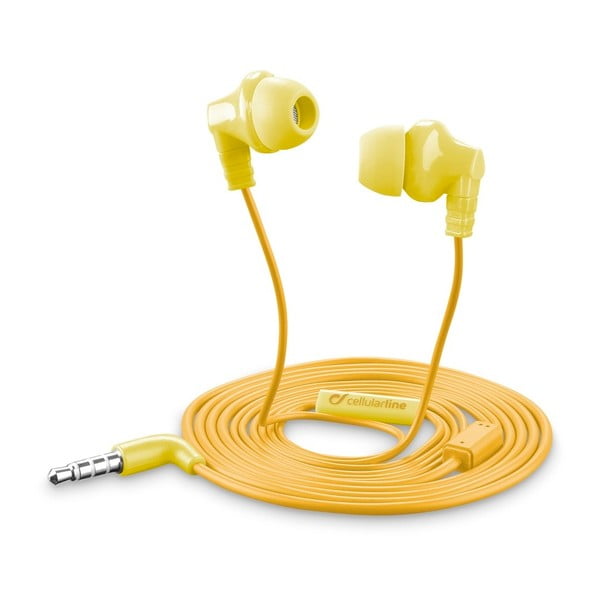 Żółta
  in-ear słuchawka Style&Color Cellularline Cricket, płaski kabel, 3,5 mm
  jack