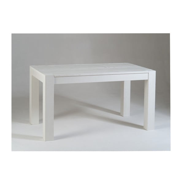 Biały rozkładany stół z drewna jodłowego Castagnetti Dinin, 140 cm