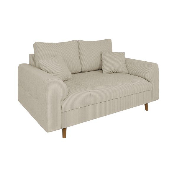 Beżowa sztruksowa sofa 150 cm Ariella – Ropez