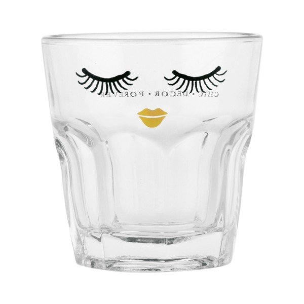 Szklanka Miss Étoile Clozd Eyes Gold Lips, 9 cm