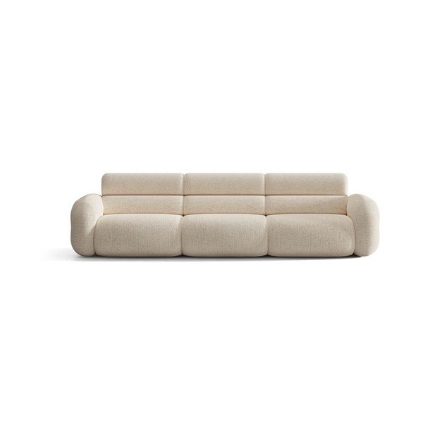 Kremowa sofa z tkaniny szenilowej 305 cm Neo – Micadoni -image-1