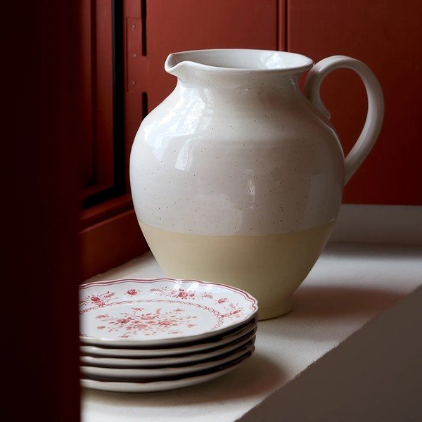 Czerwony/biały kamionkowy talerz deserowy ø 17 cm Vila – Costa Nova-image-2