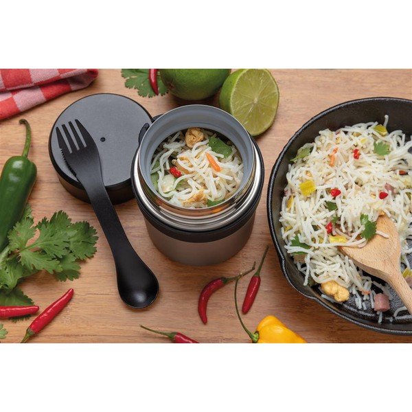 Pojemnik na żywność ze stali nierdzewnej ze sztućcami XD Collection-image-1