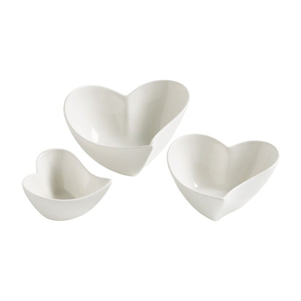 Biały porcelanowy zestaw misek do serwowania 3 szt. Amore – Maxwell & Williams
