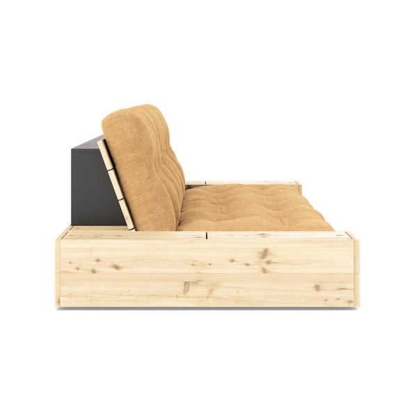 Jasnobrązowa sztruksowa rozkładana sofa 244 cm Base – Karup Design-image-3