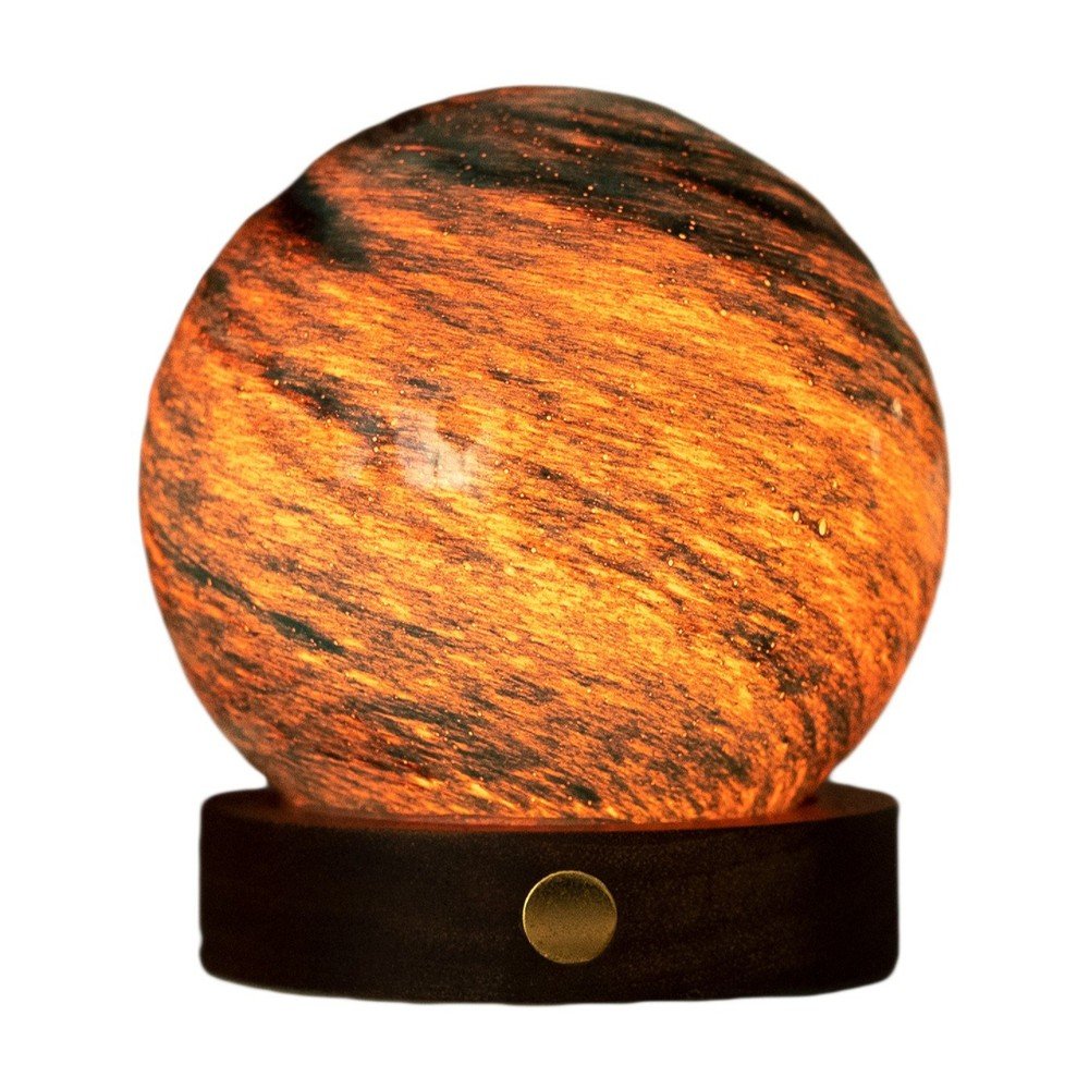 Ciemnobrązowa/w ciemnym naturalnym kolorze dekoracja świetlna na USB ø 8 cm Stellar Ocean – Gingko