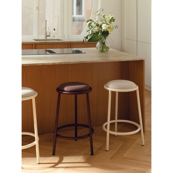 Bordowy metalowy hoker (wysokość siedziska 68 cm) Hogo – noo.ma-image-2