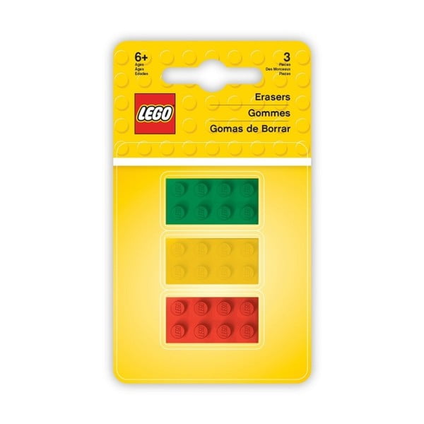 Zestaw 3 gumek do mazania LEGO® Iconic Bricks