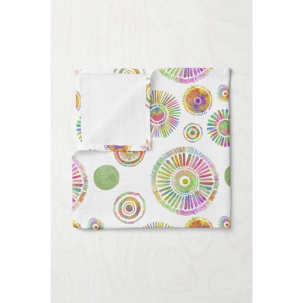 Biały koc dziecięcy muślinowy 75x100 cm Maya – Mijolnir-image-1