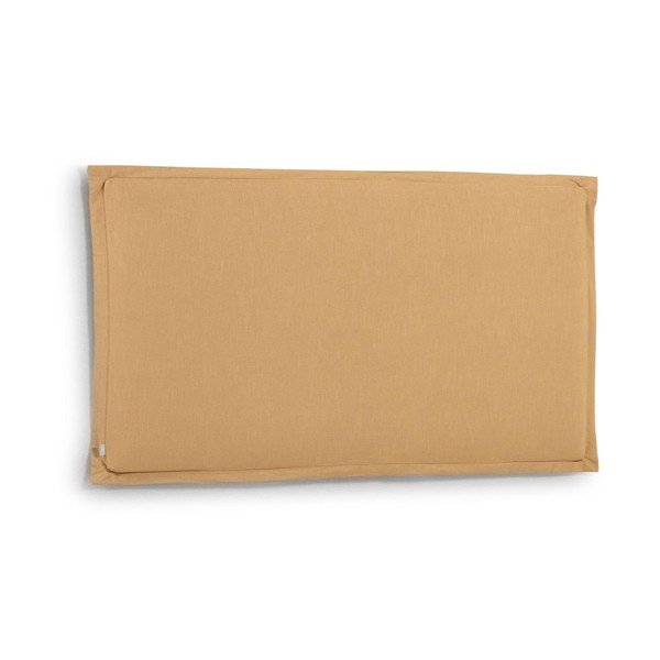Musztardowy tapicerowany zagłówek 206x106 cm Tanit – Kave Home