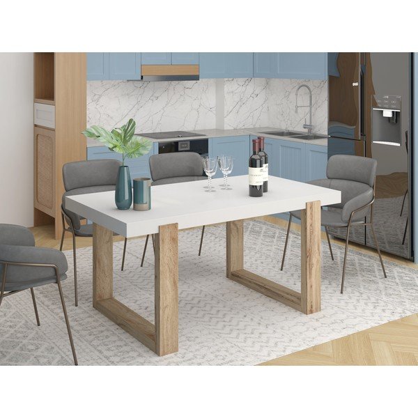 Biały stół 90x160 cm Solid – Støraa-image-2