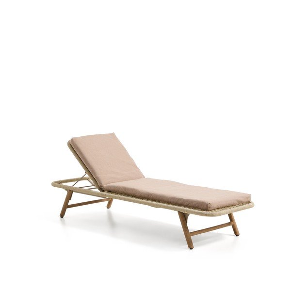 Beżowa ogrodowa poduszka do siedzenia na leżak 50x175 cm Maoni – Kave Home-image-3