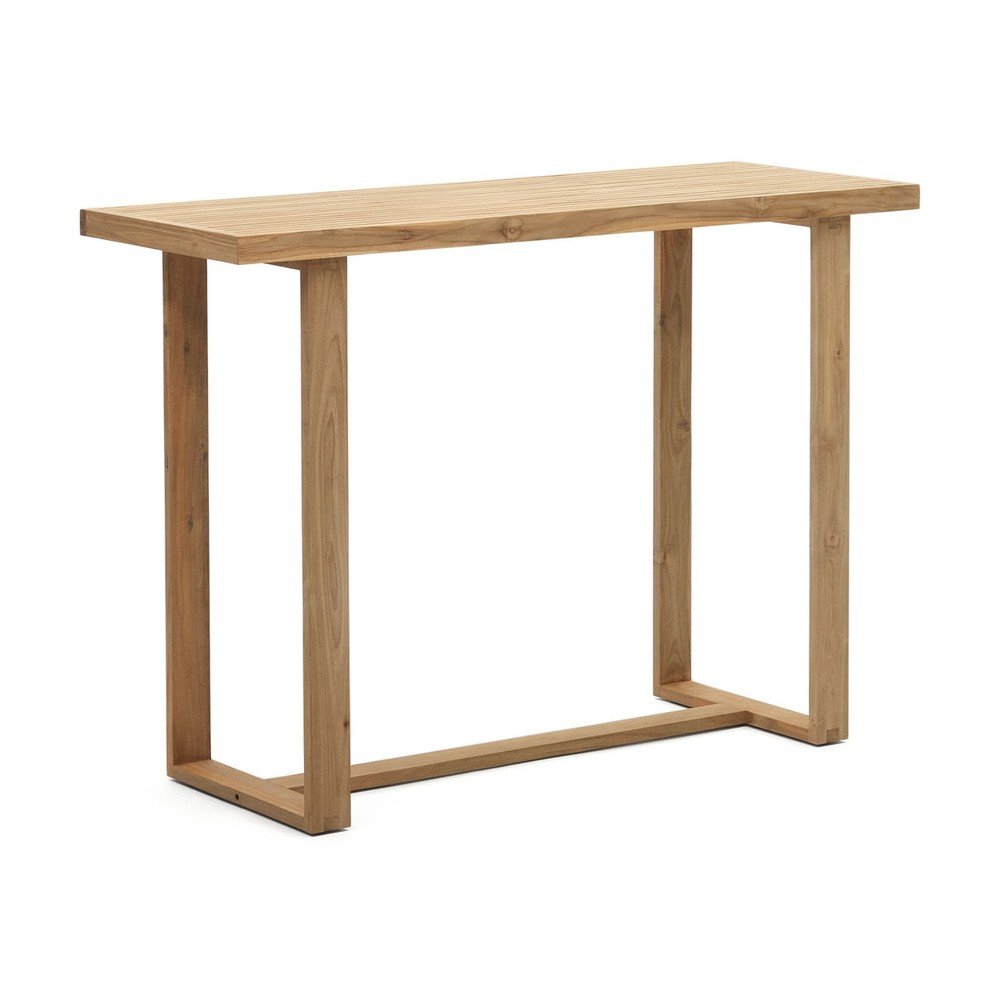 Ogrodowy stolik barowy z litego drewna tekowego 140x70 cm Canadell – Kave Home