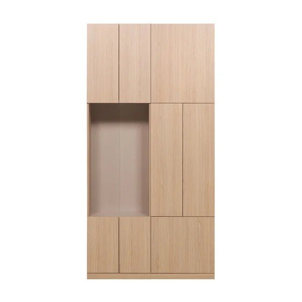 Szafka modułowa w naturalnym kolorze 108x215 cm Build – WOOOD-image-2