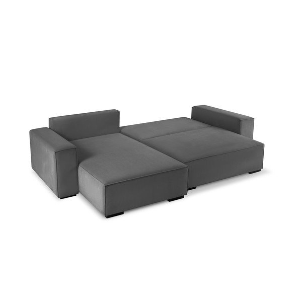 Ciemnoszary sztruksowy rozkładany narożnik Mazzini Sofas Azalea-image-4