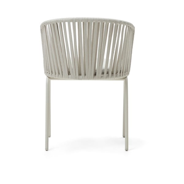 Białe metalowe krzesło ogrodowe Saconca – Kave Home-image-4