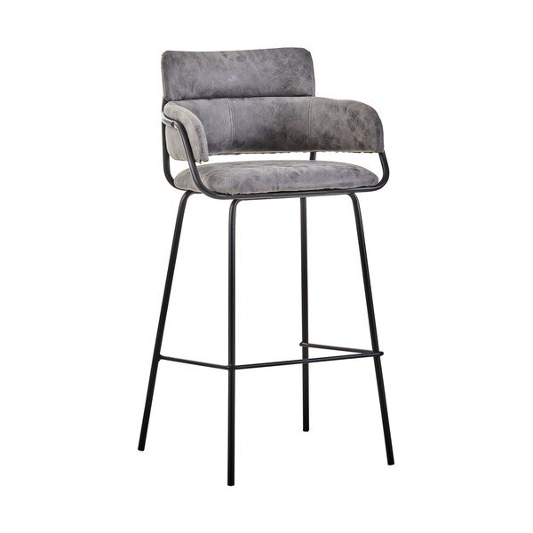 Czarny/szary tapicerowany hoker Tamzin – Premier Housewares