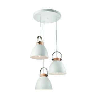Biała lampa wisząca na 3 żarówki LAMKUR Danielle