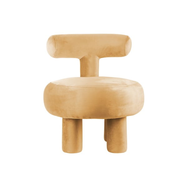 Żółty aksamitny fotel Abrazo – Leitmotiv-image-1