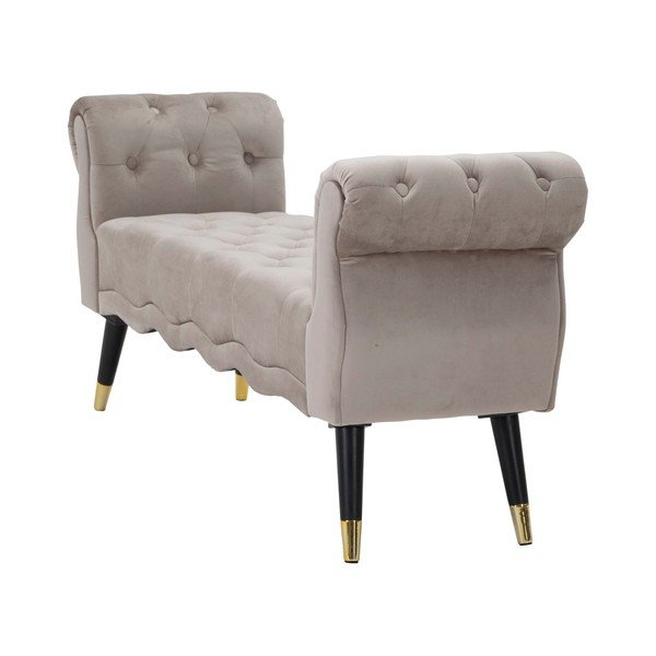 Szarobrązowa aksamitna ławka Paris – Mauro Ferretti-image-4