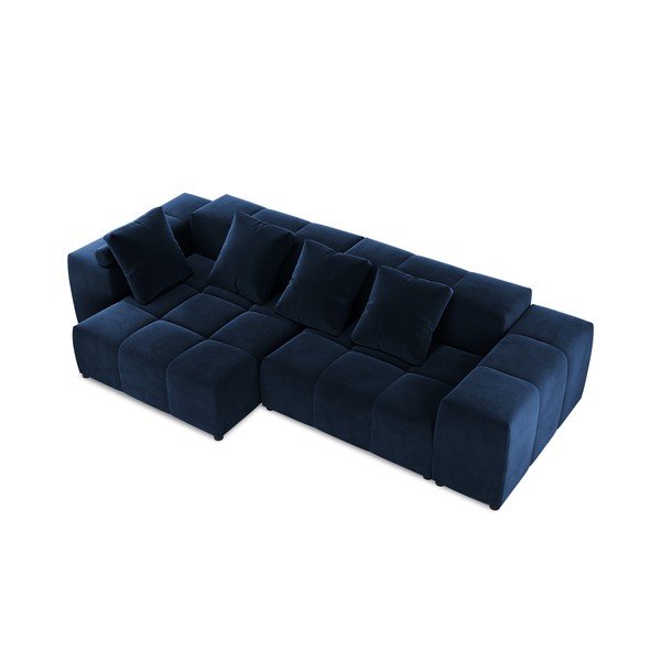 Niebieski aksamitny narożnik (róg zmienny) Rome Velvet – Cosmopolitan Design-image-3