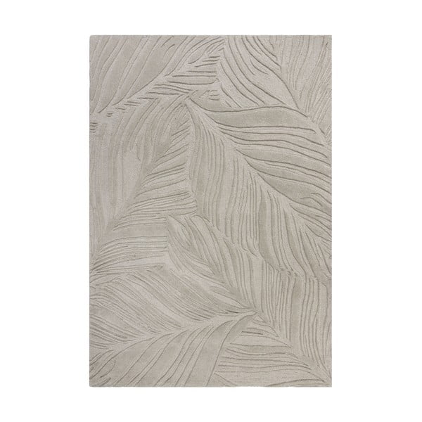 Jasnoszary wełniany dywan 200x290 cm Lino Leaf – Flair Rugs