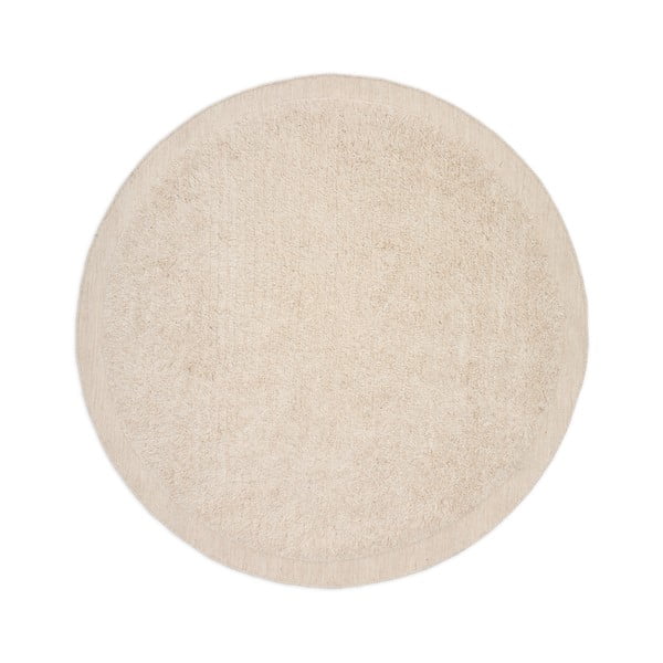 Kremowy wełniany okrągły dywan tkany ręcznie ø 200 cm Marely – Kave Home