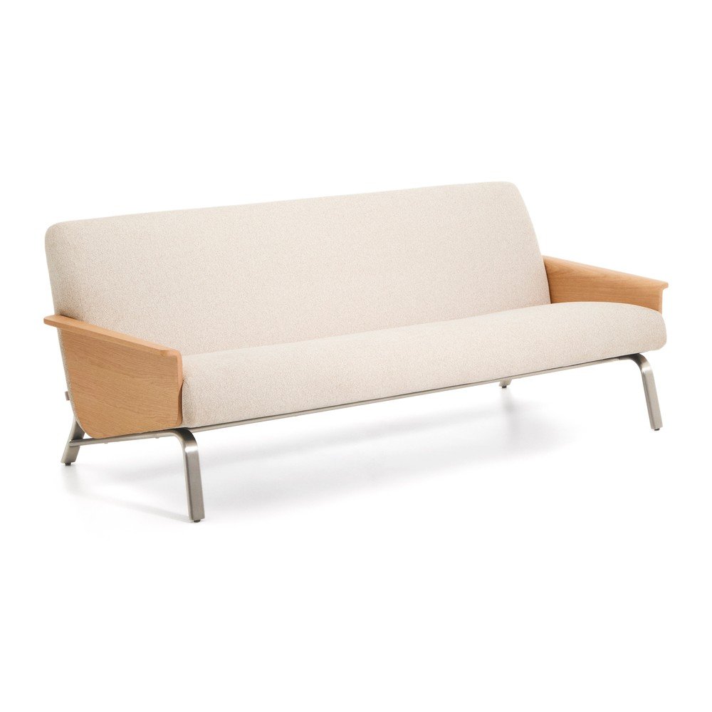 Beżowa sofa z tkaniny szenilowej 205 cm Amsen – Kave Home (zdjęcie 4)