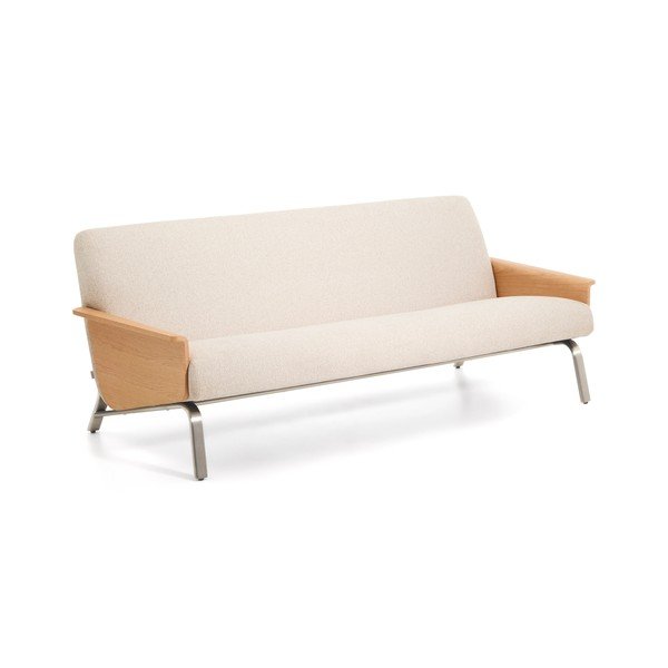 Beżowa sofa z tkaniny szenilowej 205 cm Amsen – Kave Home-image-2