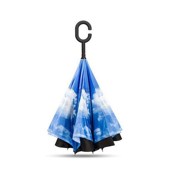 Niebiesko-czarny parasol Sky, ⌀ 110 cm-image-2