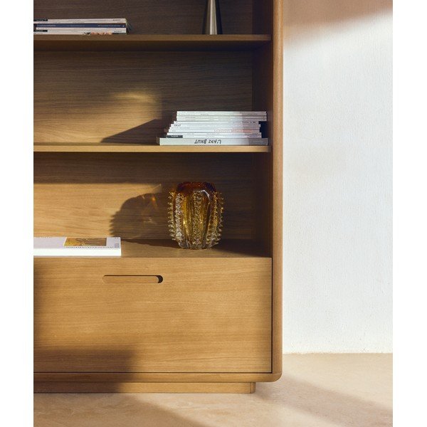 Pomarańczowy szklany ręcznie wykonany wazon (wysokość 23 cm) Nicora – Kave Home-image-1