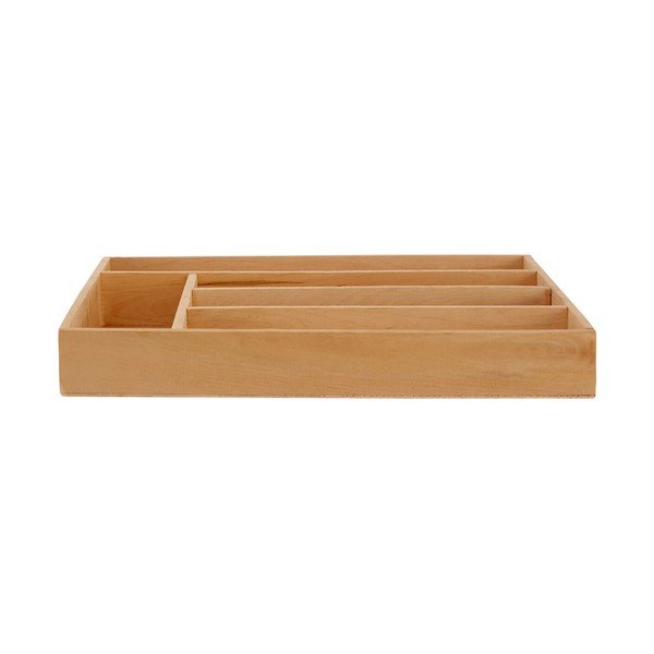 Drewniany organizer na sztućce do szuflady w naturalnym kolorze 30 x 38 cm – Premier Housewares-image-1