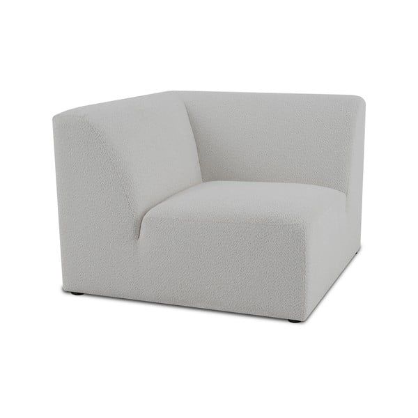 Biały moduł sofy z materiału bouclé (strona zmienna) Roxy – Scandic-image-1