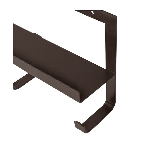 Ciemnobrązowy wieszak ścienny z półką 50 cm Quinn – WOOOD-image-2