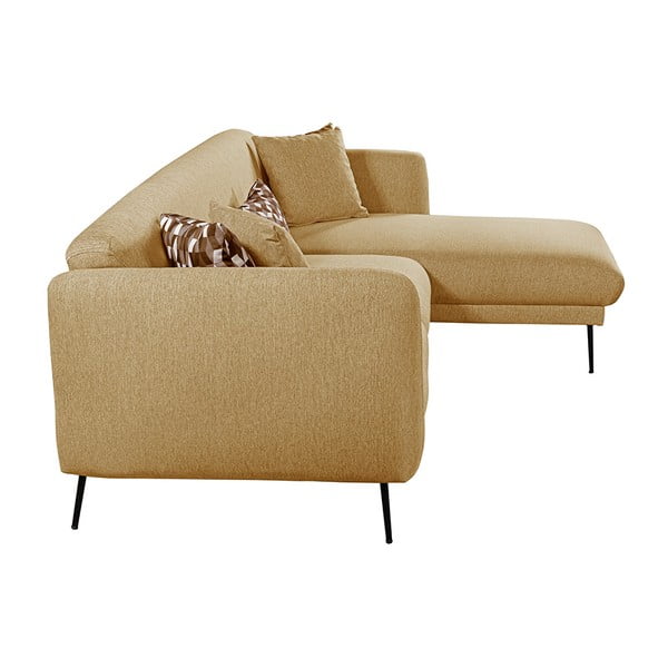 Żółty rozsuwany narożnik Pandia Home Madrid, prawostronny-image-4