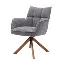 Szare tapicerowane fotele jadalniane zestaw 2 szt. Marilla – Unique Furniture