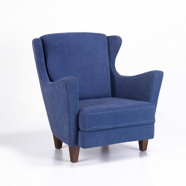 Niebieski fotel uszak Balcab Home Koda-image-2