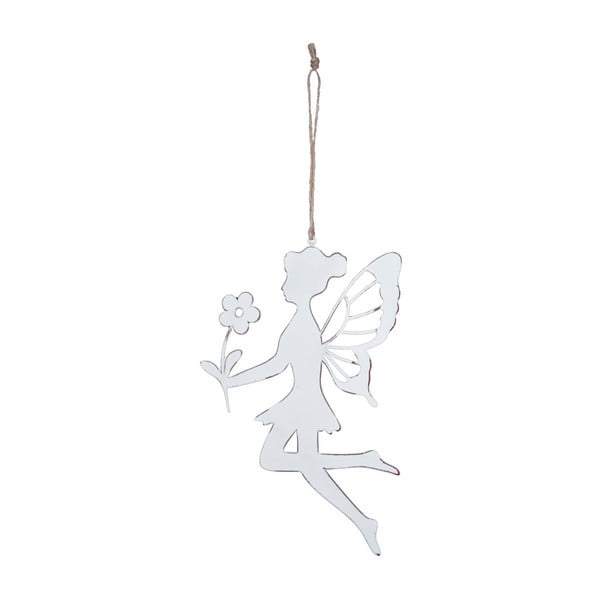 Mała metalowa dekoracja wisząca z motywem wróżki Ego Dekor, 11x19 cm